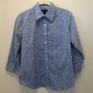 Lands’ End Paisley Wrinkle-Resistant Blouse